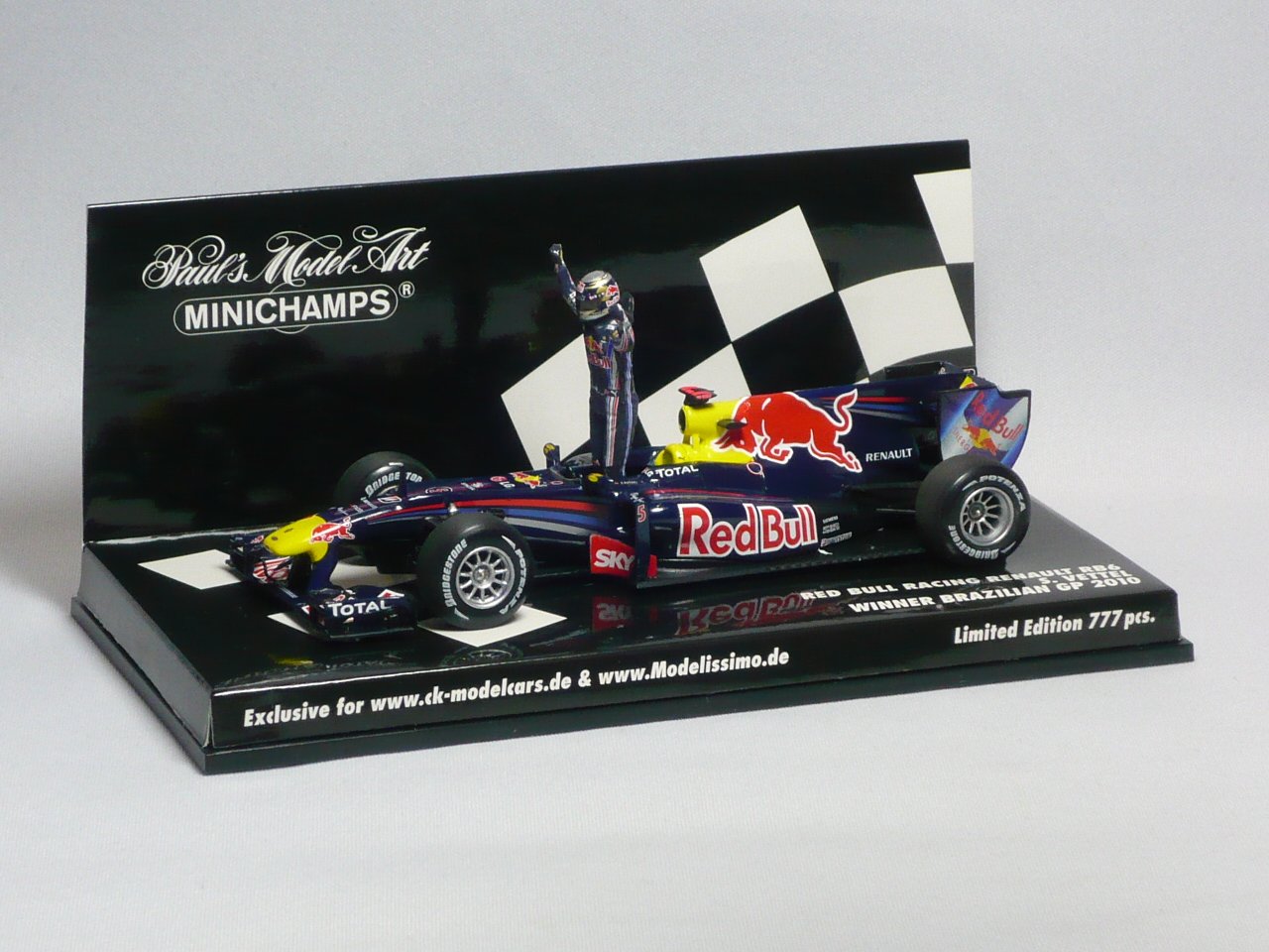 MINICHAMPS RB6 セバスチャン・ベッテル 2010 MINICHAMPS 1/43 Red Bull F1 Racing Team RB6 2010年ブラジ